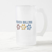 Empreinte de patte 1 de papa de BOULEDOGUE FRANÇAI Tasses À Café