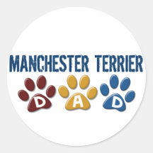Empreinte de patte 1 de papa de MANCHESTER TERRIER Autocollants
