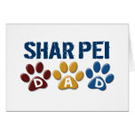 Empreinte de patte 1 de papa de SHAR PEI Carte