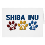 Empreinte de patte 1 de papa de SHIBA INU Carte