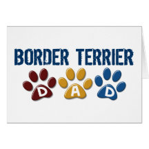 Empreinte de patte 1 de PAPA de TERRIER de FRONTIÈ Carte De Vœux