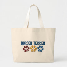 Empreinte de patte 1 de PAPA de TERRIER de FRONTIÈ Sac En Toile