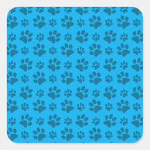 Empreinte de patte bleu de chien autocollant