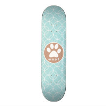 Empreinte de patte ; Cercles de bleus layette Skateboards Personnalisables