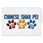 Empreinte de patte CHINOIS 1 de papa de SHAR PEI Carte De Vœux