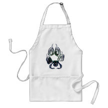 Empreinte de patte de loup tabliers