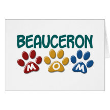 Empreinte de patte de MAMAN de BEAUCERON Carte De Vœux