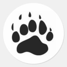 Empreinte de patte d'ours autocollants