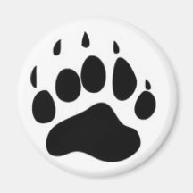 Empreinte de patte d'ours magnets pour réfrigérateur