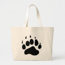Empreinte de patte d'ours sacs en toile