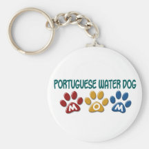 Empreinte de patte PORTUGAIS 1 de maman de CHIEN d Porte-clé