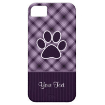 Empreinte de patte pourpre coques Case-Mate iPhone 5