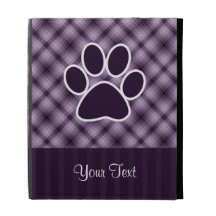 Empreinte de patte pourpre étui iPad folio
