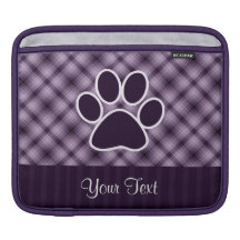 Empreinte de patte pourpre poches pour iPad