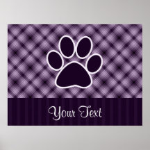 Empreinte de patte pourpre posters