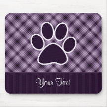 Empreinte de patte pourpre tapis de souris
