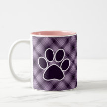 Empreinte de patte pourpre tasse