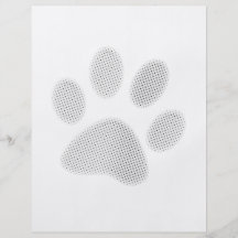 Empreinte de patte tramé blanc/gris-clair prospectus personnalisés