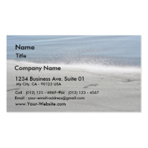 Empreintes de pas dans le sable carte de visite