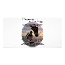 Empreintes de pas dans le sable… photocartes
