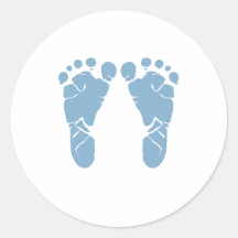 Empreintes de pas de bébé bleu autocollant