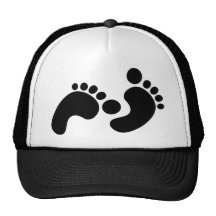 empreintes de pas de bébé casquettes de camionneur
