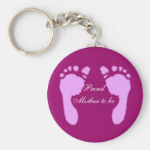 Empreintes de pas de bébé (fille) porte-clefs