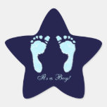 Empreintes de pas de bébé (garçon) autocollant