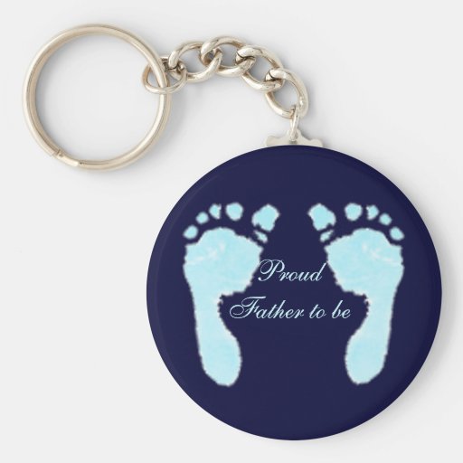 Empreintes de pas de bébé (garçon) porte-clefs