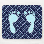 Empreintes de pas de bébé (garçon) tapis de souris