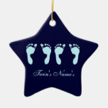 Empreintes de pas de bébé (jumeaux de garçon) (Doo Décoration Pour Sapin De Noël