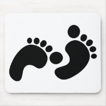 empreintes de pas de bébé tapis de souris