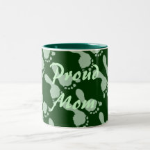Empreintes de pas de bébé (vert) mugs à café