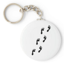 empreintes de pas porte-clés