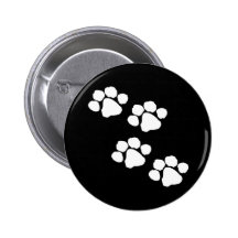 Empreintes de pattes animaux badges avec agrafe