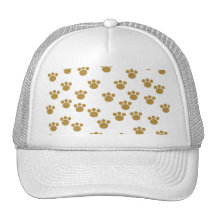 Empreintes de pattes animaux. Brown et modèle blan Casquette De Camionneur