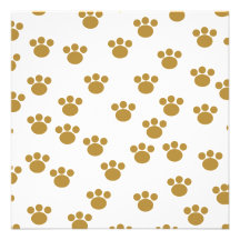 Empreintes de pattes animaux. Brown et modèle blan Invitation Personnalisée