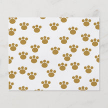 Empreintes de pattes animaux. Brown et modèle blan Tract Customisé