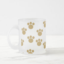 Empreintes de pattes animaux. Brown et modèle blan Mugs À Café