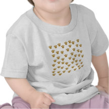 Empreintes de pattes animaux. Brown et modèle blan T-shirt