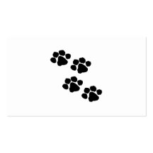 Empreintes de pattes animaux modèles de cartes de visite