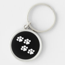 Empreintes de pattes animaux porte-clefs