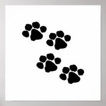 Empreintes de pattes animaux affiches