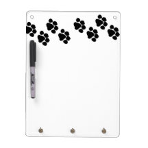 Empreintes de pattes animaux tableaux effaçables blancs
