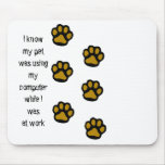 Empreintes de pattes tapis de souris