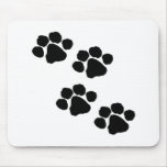 Empreintes de pattes tapis de souris