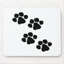Empreintes de pattes tapis de souris