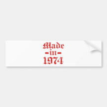En 1974 conceptions faites autocollants pour voiture