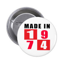 En 1974 conceptions faites d'anniversaire badge avec épingle