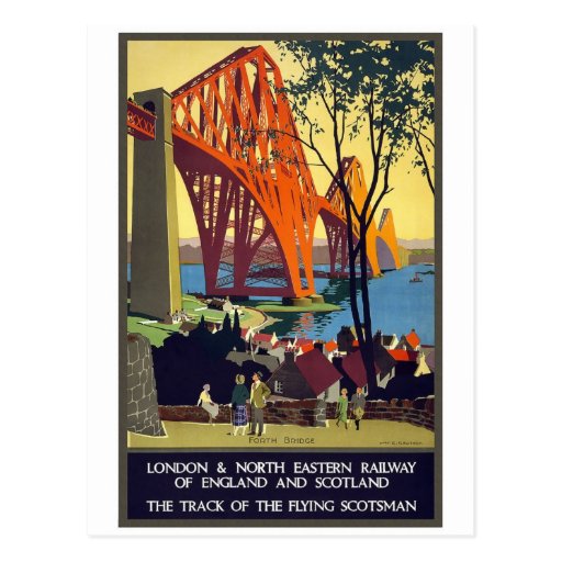 En avant pont - art vintage d'affiche de voyage cartes postales